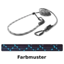 EASYLONG Hundeleine TWIST - M - 4m - schwarz mit blauen Stichen